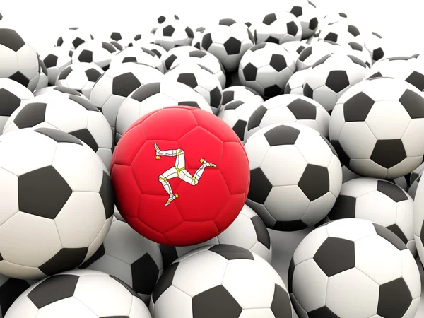 Calcio con bandiera dell'isola di Man — Foto Stock