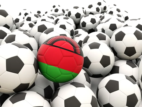 Fútbol con bandera de Malawi —  Fotos de Stock