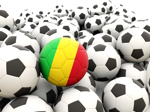 Fußball mit Mali-Fahne — Stockfoto