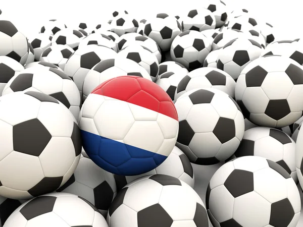 Voetbal met de vlag van Nederland — Stockfoto