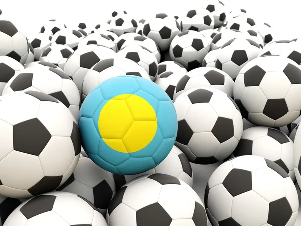 Football with flag of palau — Stock Photo, Image