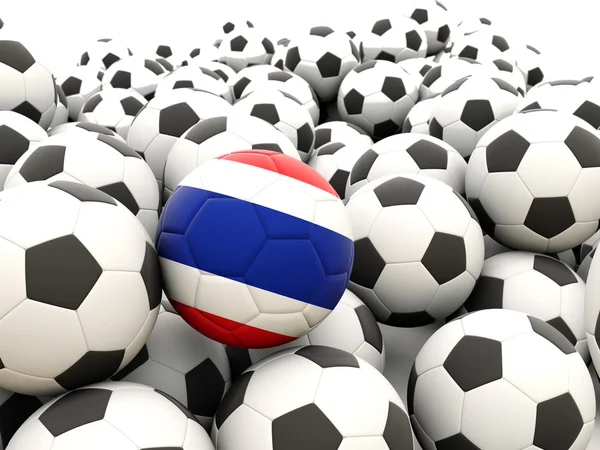 Fútbol con bandera de Tailandia —  Fotos de Stock