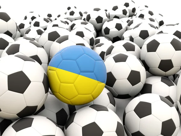 Football with flag of ukraine — Stock Photo, Image