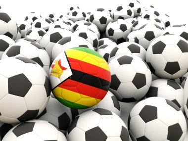 Zimbabve bayrağı ile futbol