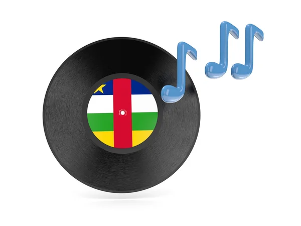 Vinyl disk with flag of central african republic — Stock Photo, Image