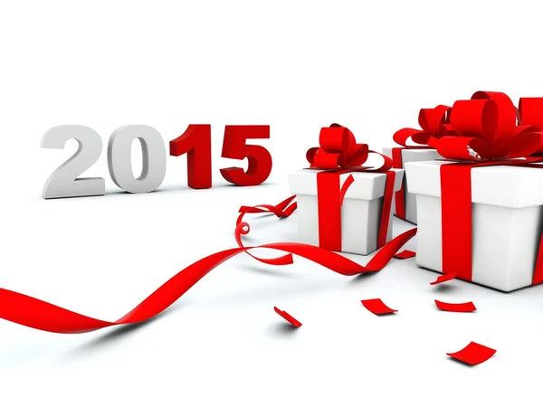 2015 Новий рік з подарунками — стокове фото
