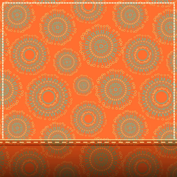 Inbjudningskort med abstrakt orange mönster — Stockfoto