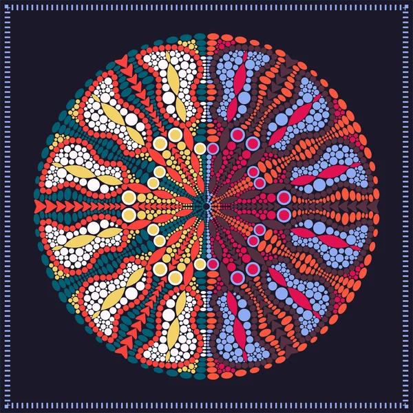 Ornement rond Mandala — Image vectorielle
