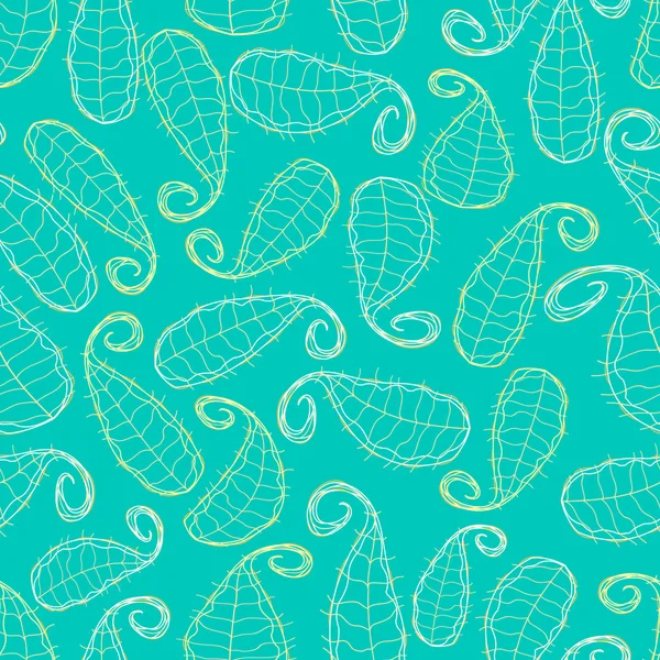 Seamless Pattern with Leaf Silhouettes — Stock Vector
