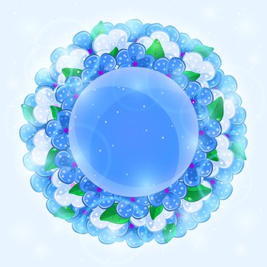 yuvarlak çerçeve çiçek şekil