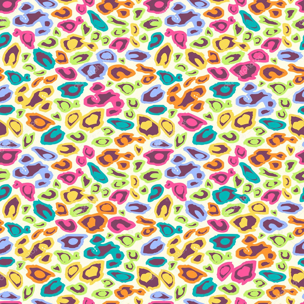 Colorful Cheetah Seamless Background