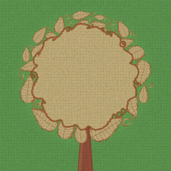 Albero astratto con corona di foglie rotonde — Foto Stock