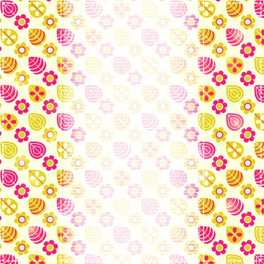 kart pembe sarı stilize çiçek desenli