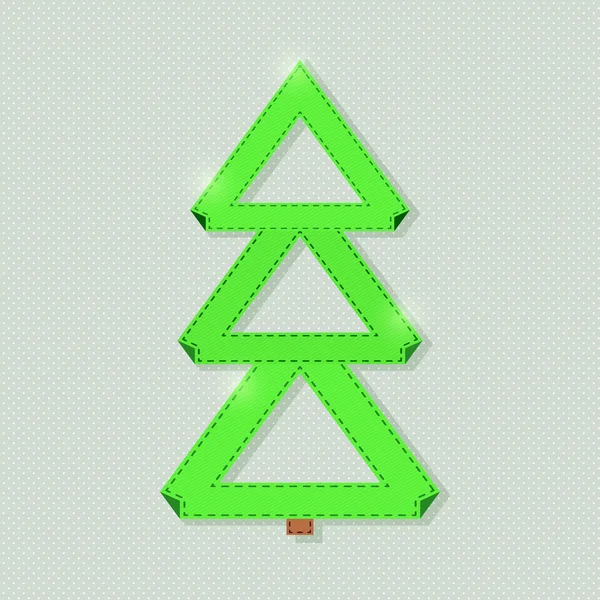 Zelený papír vánoční strom — Stockový vektor