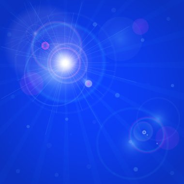 kart koyu mavi gökyüzünde parlak yıldız