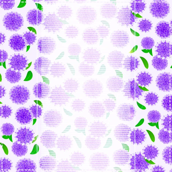 Carte violette avec fleur — Image vectorielle