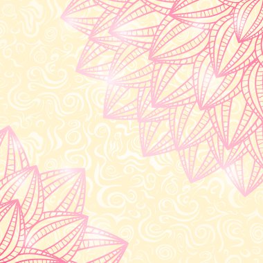 Pembe çiçek çiçek kartı coners