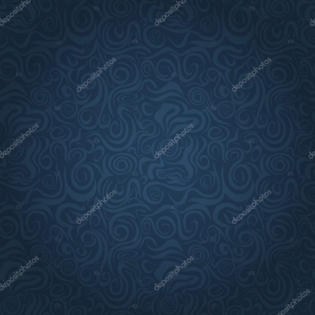 Abstract Dark Blue Faded Waving Swirl Seamless Background