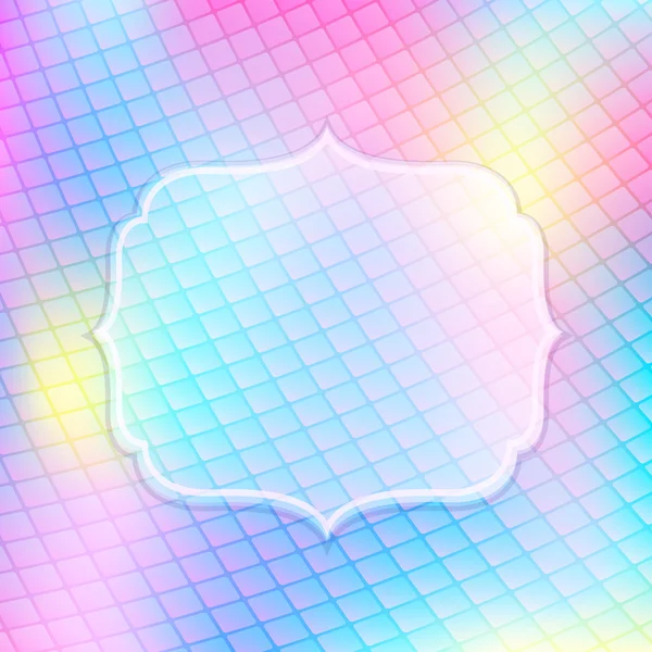 Carte brillante rose-bleu clair avec étiquette — Image vectorielle