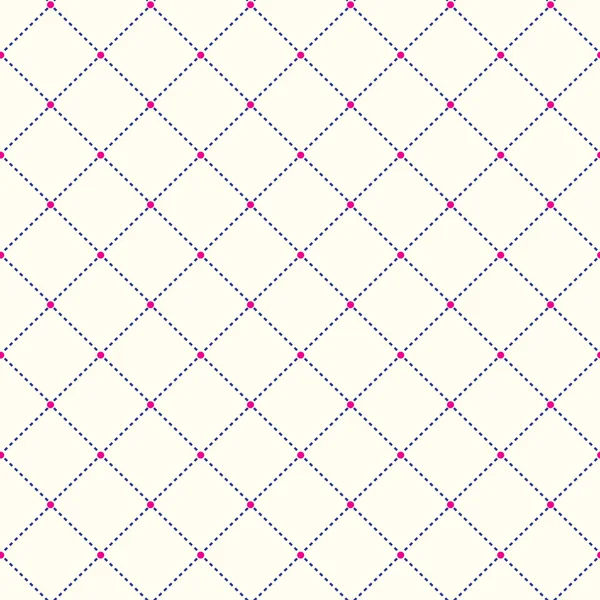 Gestippelde naadloze patroon met rhombus structuur textuur — Stockvector