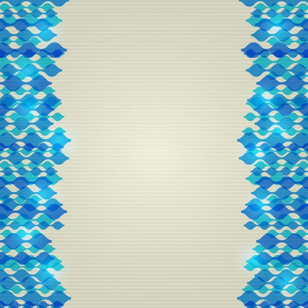 Blu astratto lucido ondulato linee di sfondo — Vettoriale Stock