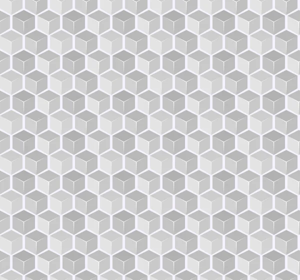 Abstract Gray Cube Seamless Pattern — Stock Vector