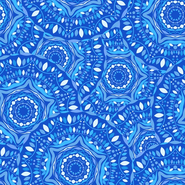 Fundo redondo azul ornamental — Vetor de Stock