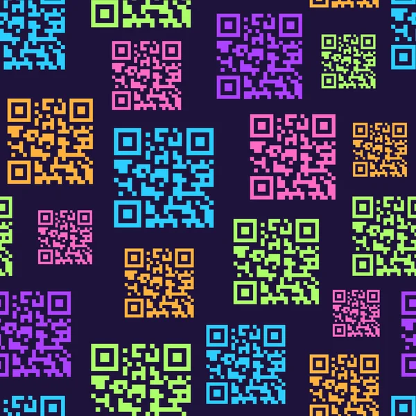 Qr Barcode nahtlose Muster — Stockvektor