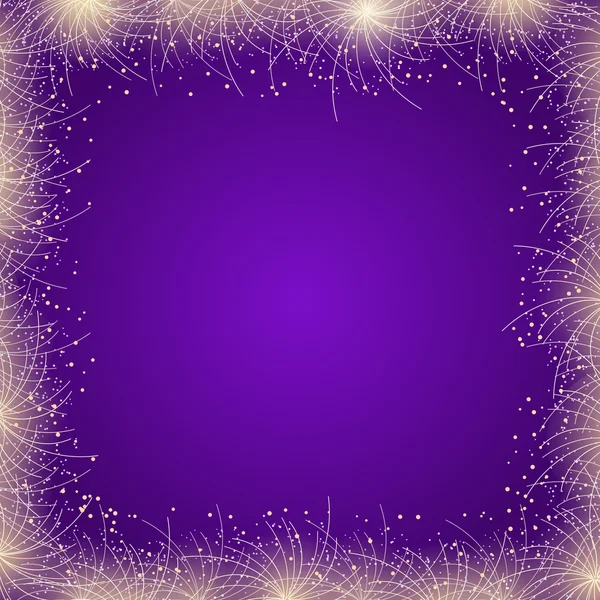 Purple Frame with Sparkles — Stock Vector