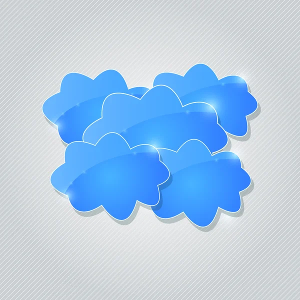 Carte Blue Shiny Cloud Group — Image vectorielle