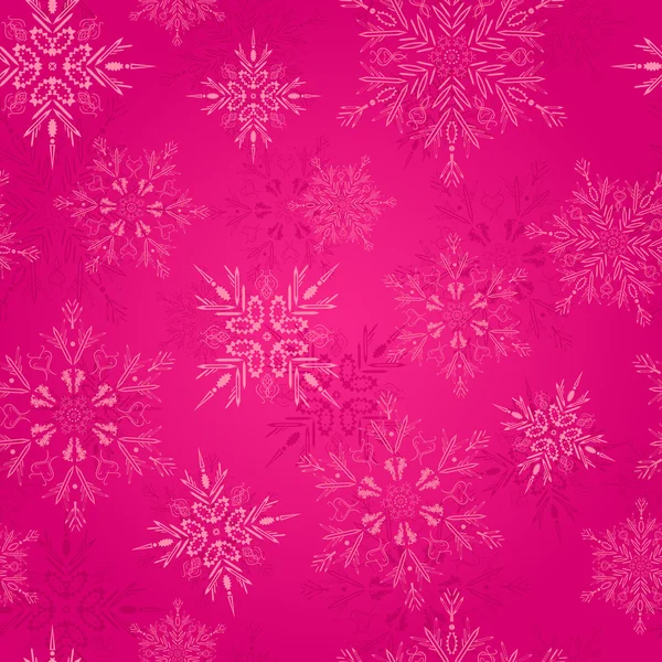 Seamless Pattern with Christmas Snowflakes — Stock Vector