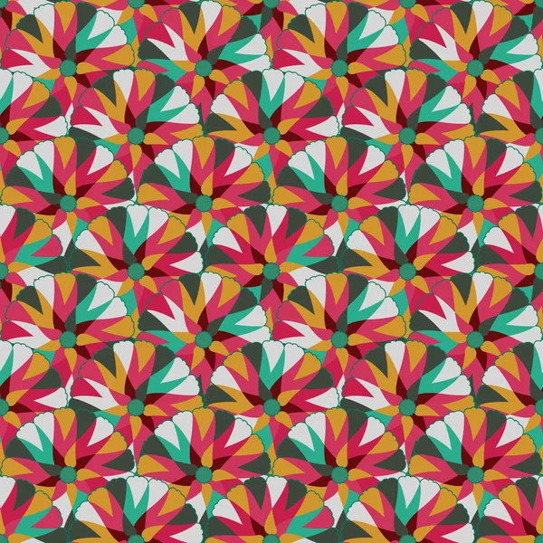 Seamlees patroon met symmetrie decoratie — Stockvector