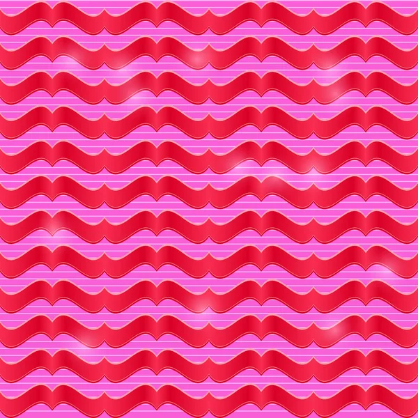 Illustration de bande ondulée brillante rouge — Image vectorielle