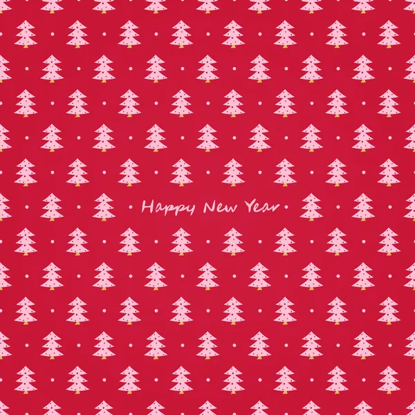 Rouge simple motif arbre de Noël — Image vectorielle