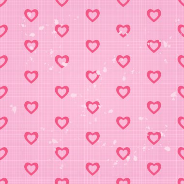 Vintage seamless modeli ile pembe Kalpler