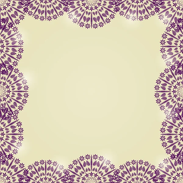 Belle dentelle Mandala Frame — Image vectorielle