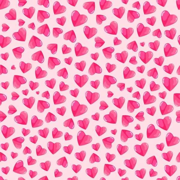 Seamless pattern with shiny hearts — Stock Vector