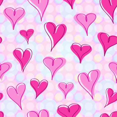 sorunsuz elle çizilmiş kalp desen