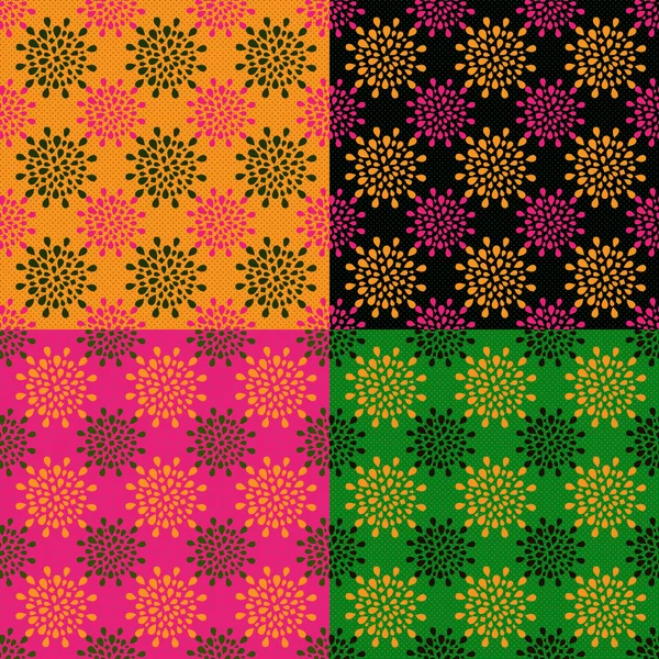 Seamless Abstract Pattern Set — Stock Vector