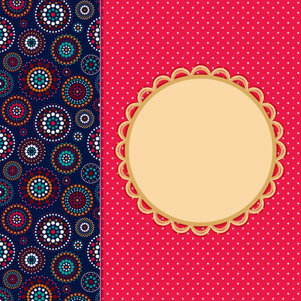 Uitnodigingskaart met abstracte patroon decoratie deel. — Stockfoto