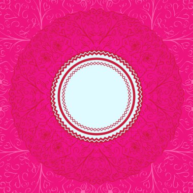 Çiçekli Dantel vignette Vintage kartı