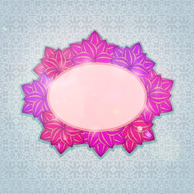 pembe ve turuncu çiçekler yuvarlak çerçeve