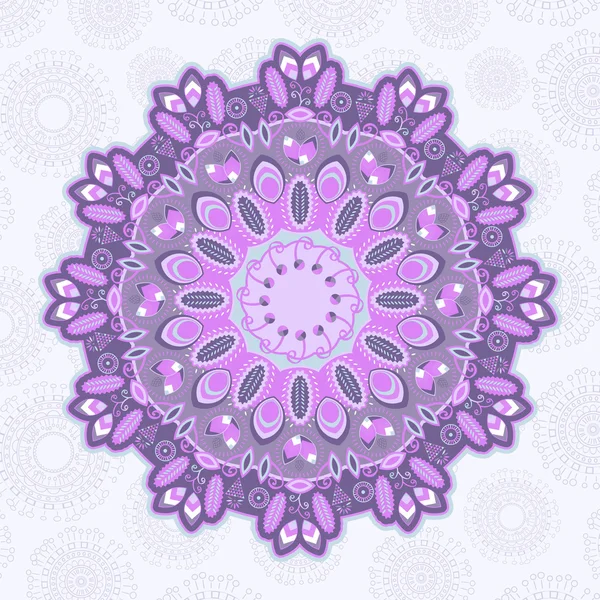 Carte Vintage avec Mandala rond — Photo