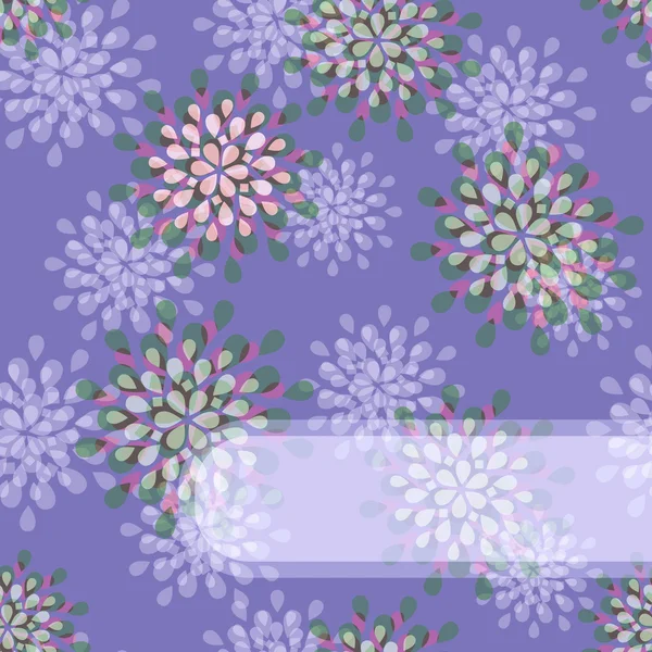 Purpurový květinový Pozvánka — Stock fotografie