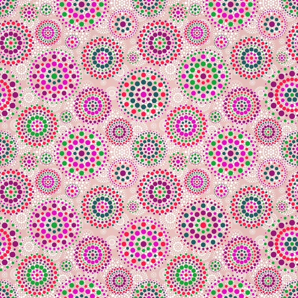 Seamless Beige Pattern with Colorful Elements — Stock Photo, Image