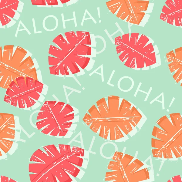 Aloha hawaiano patrón sin costura —  Fotos de Stock