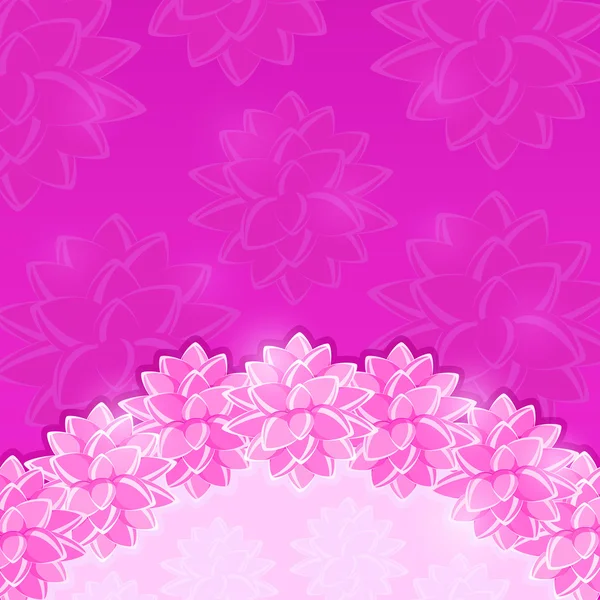 円形ファンタジーの花で紫色のビンテージ カード — ストック写真