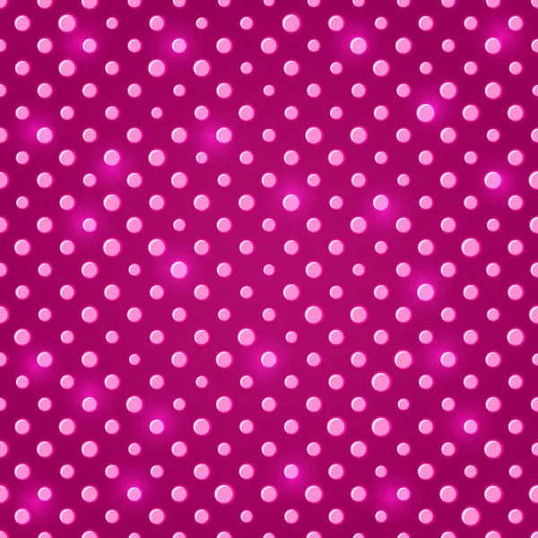 Padrão sem costura rosa Polka Dot — Vetor de Stock