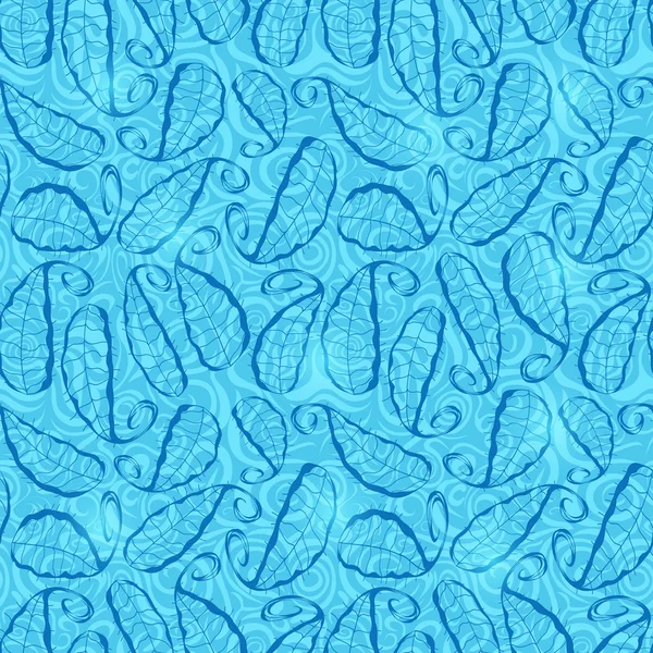 Feuille bleu clair fond sans couture — Image vectorielle