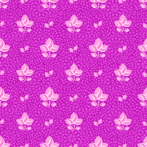 Рожеві квіти на фіолетовому фоні безшовні — стоковий вектор